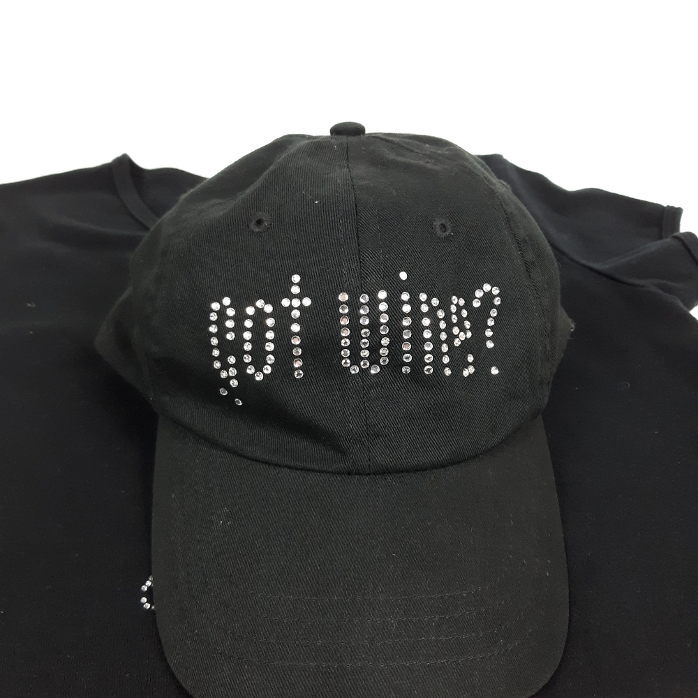 3/$18 Embellished Wine Lover's T-Shirt & Hat - Picture 2 of 8